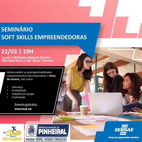 Prefeitura de Pinheiral abre inscrições para o Seminário Soft Skills