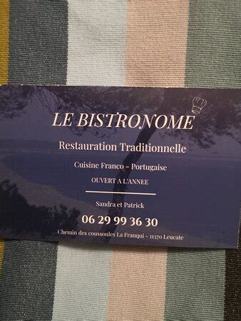 Le Bistronome La Franqui Chemin Des Coussoules Restaurant Reviews