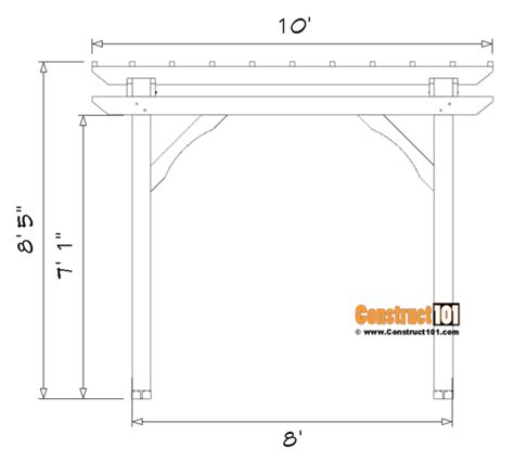 8x8 Pergola Plans - Construct101