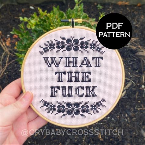 What The Fuck Cross Stitch Pdf Pattern Etsy