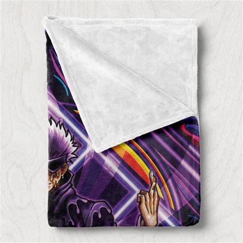 Trippy Meditating Gojo Satoru Jujutsu Kaisen Fleece Blanket - Anime Ape