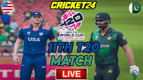 🔴live Pakistan Vs Usa Icc T20 World Cup Match In Cricket 24 Pak Vs