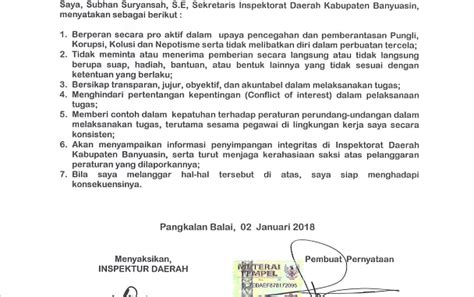 Penandatanganan Pakta Integritas Dan Perjanjian Kinerja Portal