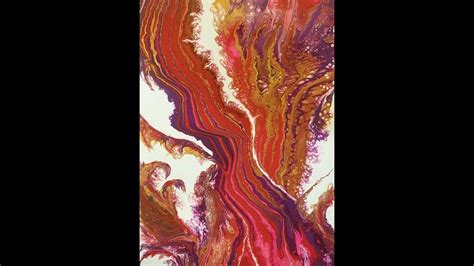 204 Courage Acrylic Ribbon Pouring Large Abstract Using Leftover Paints Sandra Lett 100818