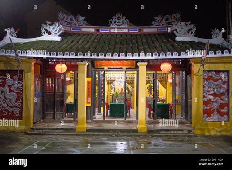 Vietnam Hoi An Chinese Temple At Night Stock Photo Alamy