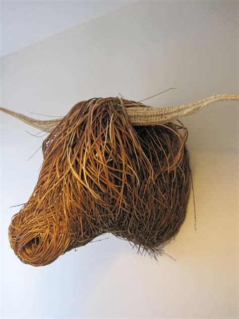 Willow Highland Cow Sculpture - Bob Johnston Baskets