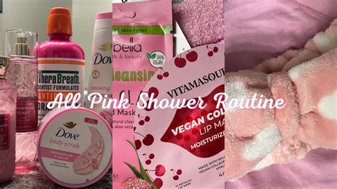 All Pink Shower Routine Shower Body Care Skincare Rose