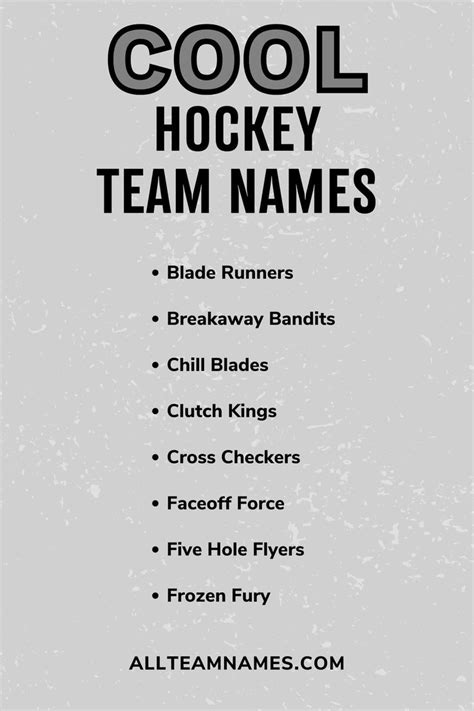 Fire Up The Ice With These Clever Hockey Team Names