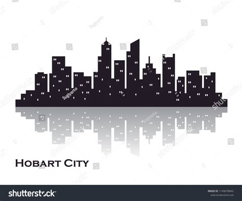 Hobart City Skyline Silhouette Creative Vector Stock Vector (Royalty Free) 1149678842