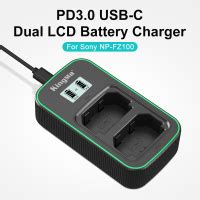 KINGMA BM058Q LCD Display 9V 2A PD3 0 USB C Dual Fast Charger For SONY