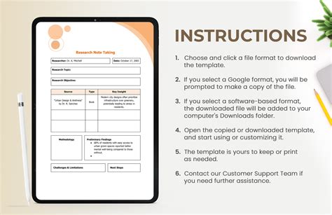 Research Note Taking Template in Word, PDF, Google Docs - Download ...