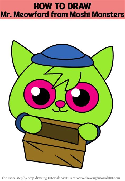 How To Draw Mr Meowford From Moshi Monsters Moshi Monsters Step By