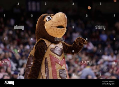 Maryland mascot Testudo performs during a college basketball game in ...