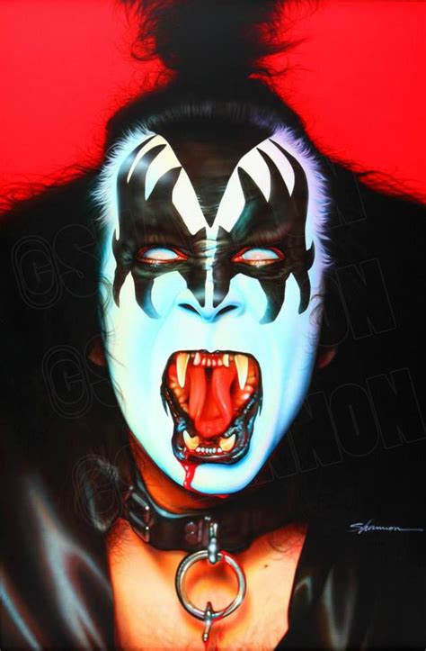 Shannon Loves Painting Kiss Icon Gene Simmons His Character The Demon