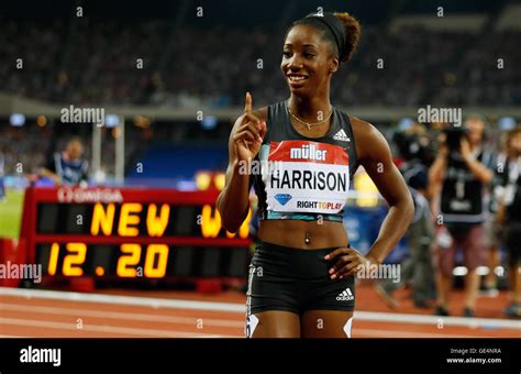 USA's Kendra Harrison wins the Women's 100m Hurdles final in a new ...