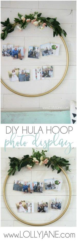 Make This Photo Display From A Hula Hoop Lolly Jane