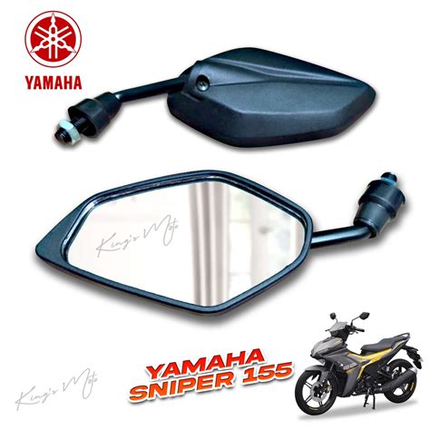 Yamaha Sniper Side Mirror Genuine Parts Black Short Stem Cod