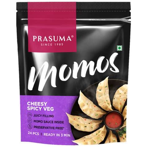 Buy Prasuma Momos Spicy Veg Frozen 24 Pieces Pouch Online At Natures