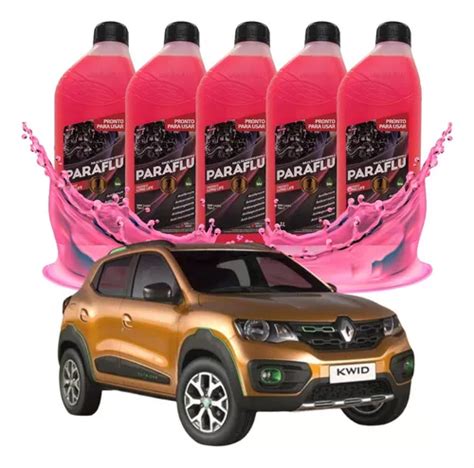 Kit Aditivo Radiador Paraflu Pronto Uso Rosa Renault Kwid