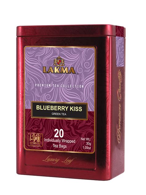 Blueberry Kiss Green Tea 20 Individually Wrapped Tea Bags Regency Teas Pvt Ltd