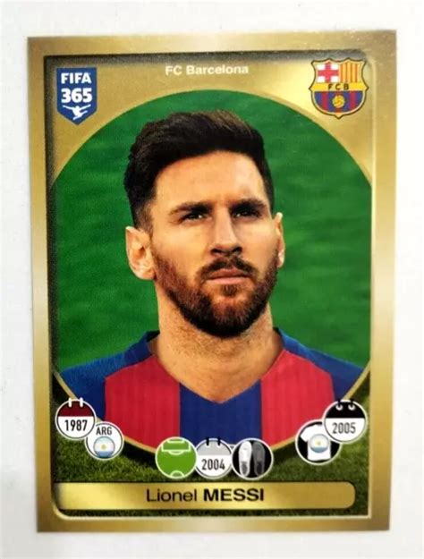 PANINI FIFA 365 2017 Figurina Sticker N 71 Lionel Messi Barcelona