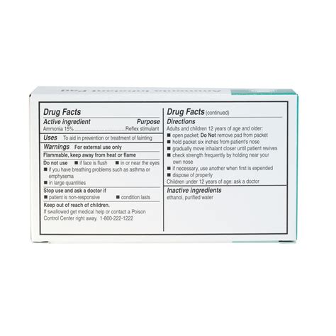 Ammonia Inhalants Reflex Stimulant Pads 10 Per Unit