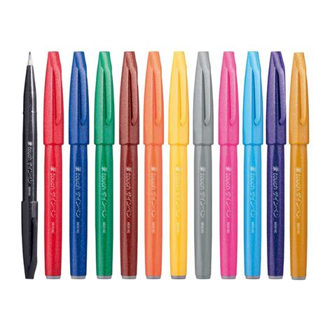 Kit Caneta Cores Brush Sign Pen Pentel Em Promo O Ofertas Na