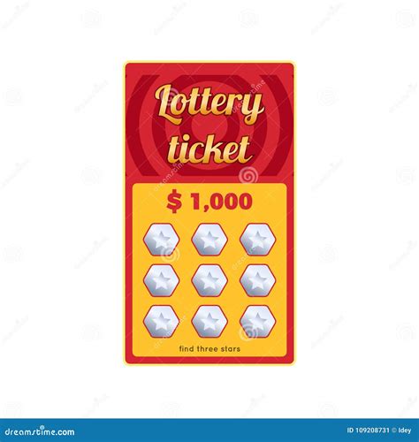 Lottery Ticket For Drawing Money And Prizes Lottery Successful Stock