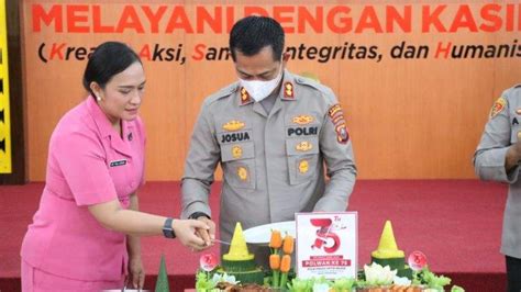 Syukuran Hari Jadi Polwan Ke 75 Kapolres Pelabuhan Belawan Suapi