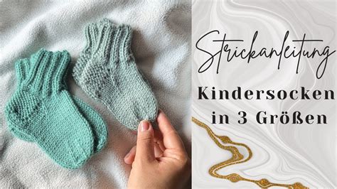 Strickanleitung Simple Kindersocken In Gr En Youtube