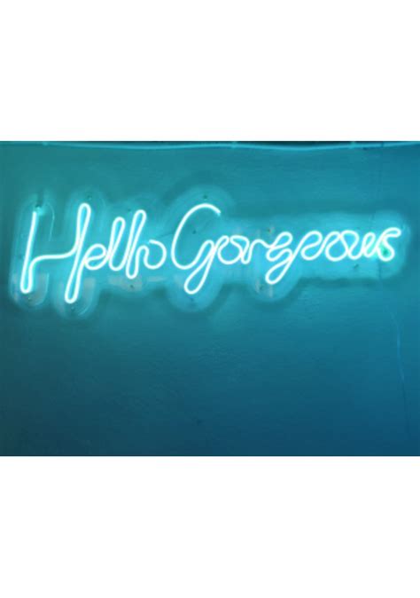 Hello Gorgeous Neon Tabela Yazı Neon Led Dekoratif Duvar Aydınla