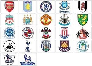 Amazon.com: English Premier League teams logo 22 wall decals stickers ...