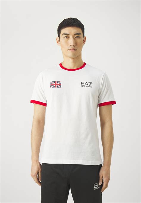 Ea7 Emporio Armani T Shirt Con Stampa Bianco Zalando It