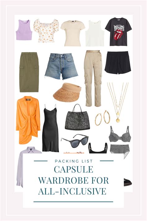 What To Pack For An All Inclusive Vacation Capsule Wardrobe All Inclusive Resort Outfits All