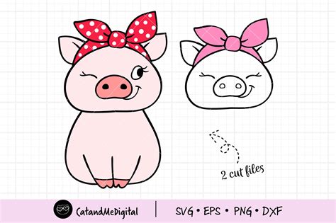 sublimation design png pig dxf Pig svg cut file pig clipart Cute Baby ...