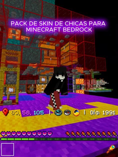pack de skins  mujeres en minecraft bedrock tiktok