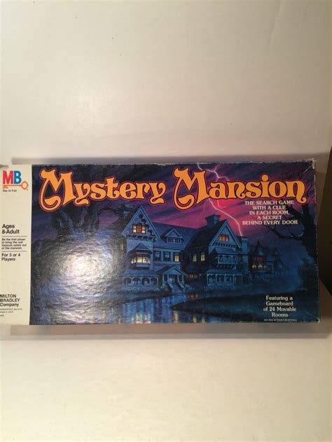 1984 mystery mansion game | Vintage board games, Mansion games, Board games