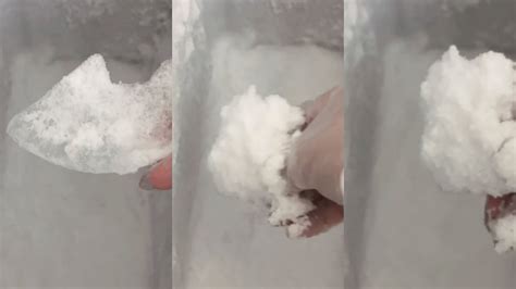 Freezer Frost Powdery Soft Ice Eating Handful Of Humidifier Ice