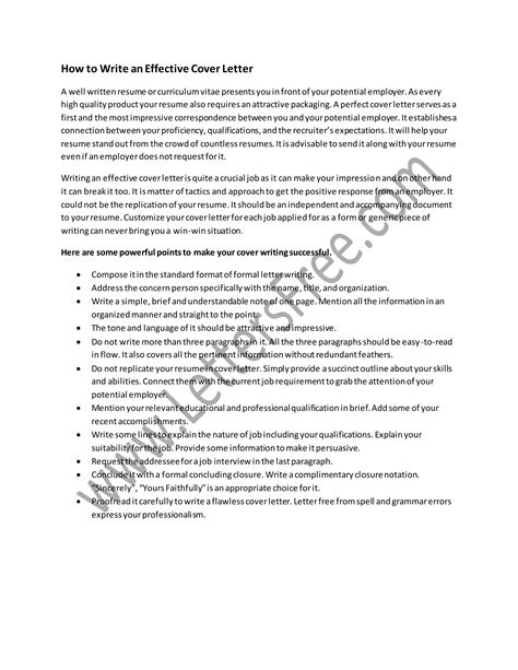 How To Write A Good Cover Letter Pdf