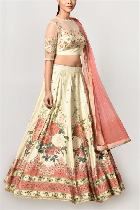 Floral Printed Lehenga Set Ritu Kumar Designers