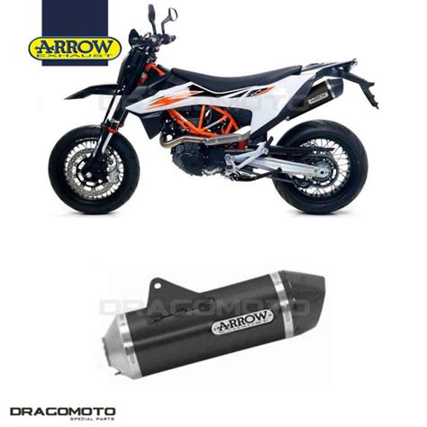 Scarico Arrow Ktm 690 Smc R 2019 2021 Race Tech Nero Alluminio 72624akn