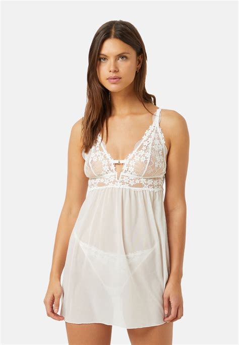 Etam Somptueuse Nuisette Nachtjapon White Wit Zalando Nl