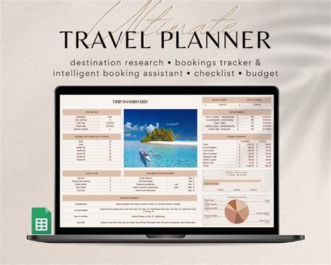 Ultimate Travel Planner Google Sheets Spreadsheet