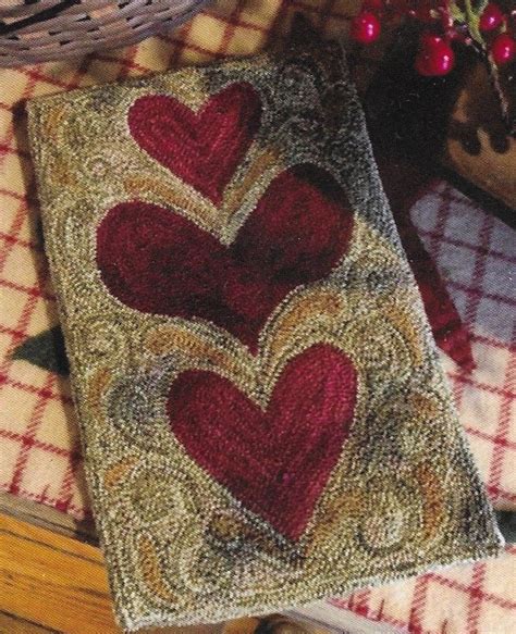 Punch Needle Pattern Wonky Hearts Valentine Hearts Valentine Decor