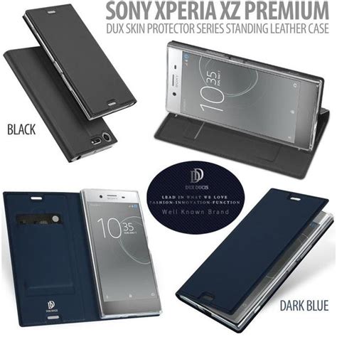 Jual Sony Xperia XZ Premium DUX Skin Series Standing Leather Flip