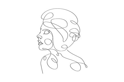 Female Figure Continues Line Drawing Graphic By Subujayd · Creative Fabrica