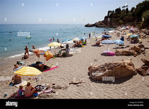 Playa de Burriana Nerja Málaga Andalucía España Burriana beach Nerja