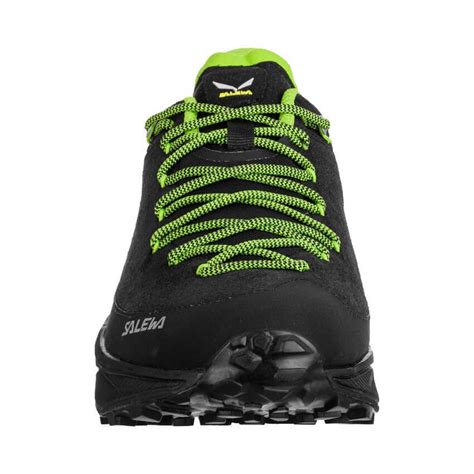 Salewa Dropline Leather Hiking Shoes Men Blackpale Frog Aspire