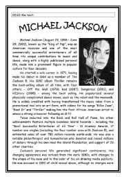 Michael Jackson Thriller Esl Worksheet By Bibizinha