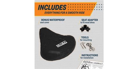 Bikeroo Memory Foam Bike Seat Extra Wide